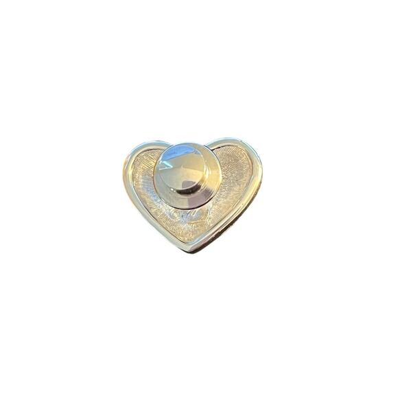Swarovski Red White Blue Heart Pin - Picture 2 of 2